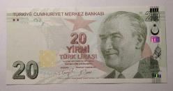 9. Emisyon G001 Serisi Seri Başı 20 Türk Lirası