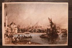 PC.493  İSTANBUL UNKAPANI KÖPRÜSÜ OSMANLI DÖNEMİ POSTA KARTI TÜRKİYE TURİZM BANKASI A.Ş. GRAVÜR BASKI