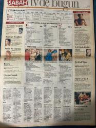 SABAH MELODİ GAZETESİ VE SABAH TELERAMA GAZETESİ -13 Haziran 1997 -Söyleyemedikleriniz-Süleyman Turan-Ah şu kocalar-Hale Pakcan-Mimi ile Muti-Patrıck Mc Donnel-Bizim Aile-Mort Walker-Dıck Browne-Marvın-Tom Amstrong-astroloji-Bugün ne yapalım-Erdoğan Sevgin-Bakan Çiller-Salim ensarioğlu-Elif Ergu-Ataç dış ticaret-Seda kaya Güler-Diyarbakır milletvekili Salim ensarioğlu-ferhunde hanımlar-Profesör Dr. Ayşe ayata-CHP’li Şule bucak-hokna-Müge Taylan--beyhan saran--Arthur Pine-Siyaset meydanı-Ali kırca-Sertab Erener-Demir demirkan-Necla Erol-Mine Erkan-Esra Ceyhan-saadettin teksoy-huysuz Virjin-Ayhan Işık-bahar erdeniz-Selma güneri—Orçun Sonat—Hülya Koçyiğit-Kartal Tibet-Sibel turnagöl—Tarık tarcan—Bulut Aras—Leyla Önder—yalan rüzgârı-mavi gece