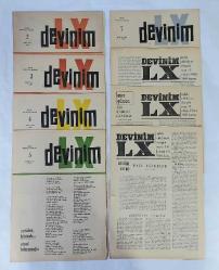 DEVİNİM LX [60] Aylık Edebiyat Dergisi, Mart 1965 - Ocak 1966, Sayı: 2, 3, 4, 7, 8, 9, 10, 11, 12 [9 ADET]