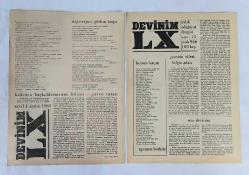 DEVİNİM LX [60] Aylık Edebiyat Dergisi, Mart 1965 - Ocak 1966, Sayı: 2, 3, 4, 7, 8, 9, 10, 11, 12 [9 ADET]