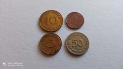 LOT.20 » 1949 ALMANYA  LÄNDER 1-J - 5 -D -10 - D - 50 - D- FENİK LOTU