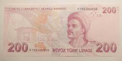 9. Emisyon F783 Serisi 200 Türk Lirası İlk Yüz Parası
