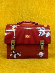 KINDER ÇANTA FORMLU KUMBARA TENEKE KUTU