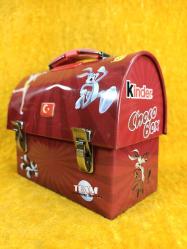 KINDER ÇANTA FORMLU KUMBARA TENEKE KUTU