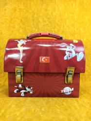 KINDER ÇANTA FORMLU KUMBARA TENEKE KUTU