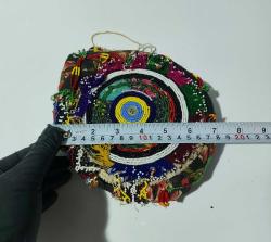 Eskilerden Şapka - Cam Boncuklu Şapka - Tepelik - Başlık - El İşi İşlemeli Cam Boncuk Tepelik