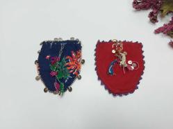 Eskilerden işlemeli Kese - Antika Kese - Osmanlı Tarzı Para Altın Kesesi - Bozuk Para Kesesi