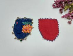 Eskilerden işlemeli Kese - Antika Kese - Osmanlı Tarzı Para Altın Kesesi - Bozuk Para Kesesi