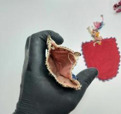 Eskilerden işlemeli Kese - Antika Kese - Osmanlı Tarzı Para Altın Kesesi - Bozuk Para Kesesi
