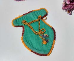 Eskilerden işlemeli Kese - Antika Kese - Osmanlı Tarzı Para Altın Kesesi - Bozuk Para Kesesi - 1789