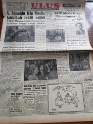 Ulus Gazetesi - 27 Mart 1959 - Aşağılık Ve Üstünlük Duyguları Yazan Yakup Kadri Karaosmanoğlu Köşe Yazısı - Samet Ağaoğlu İçin Meclis Tahkikatı Teklif Edildi - İsmet İnönü'nün Konuşması Sebebiyle 5 Gazete Hakkında Kovuşturma - CHP Meclis Grubu Din İstismarcılığı Konusunu Görüştü - Necip Fazıl Kısakürek Bolu'da Yakalandı - Tibet Hükümeti Bağımsızlık İlan Etmiş - Kuklalar Yazan Oktay Verel Yazı Dizisi - Kıbrıs Cumhuriyeti'nin Temel Kaideleri Yazan Hamdi Öner- Batı Almanya Amerika Birleşik Devletlerine Olan Borcunu Ödeyecek - Lübnan İle Arap Cumhuriyeti İşbirliğine Karar Verdiler - Beşiktaşlı Şöhretler Toplandılar - Hakkı Yeten - Memetle Memet Yazan Ve Çizen Tonguç Yaşar - Baykara Tutsak Çizgi Roman - Güreş Federasyonunda Başkanlığa Cenap Berksoy Yerine Vehbi Emre Getirildi -  Genç Milli Takım Bugün İtalya İle Oynuyor - Futbolda Transfer Taksit Ediliyor - Ankaragücü Antrenörü Bedri Kaya