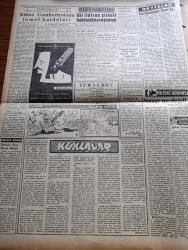 Ulus Gazetesi - 27 Mart 1959 - Aşağılık Ve Üstünlük Duyguları Yazan Yakup Kadri Karaosmanoğlu Köşe Yazısı - Samet Ağaoğlu İçin Meclis Tahkikatı Teklif Edildi - İsmet İnönü'nün Konuşması Sebebiyle 5 Gazete Hakkında Kovuşturma - CHP Meclis Grubu Din İstismarcılığı Konusunu Görüştü - Necip Fazıl Kısakürek Bolu'da Yakalandı - Tibet Hükümeti Bağımsızlık İlan Etmiş - Kuklalar Yazan Oktay Verel Yazı Dizisi - Kıbrıs Cumhuriyeti'nin Temel Kaideleri Yazan Hamdi Öner- Batı Almanya Amerika Birleşik Devletlerine Olan Borcunu Ödeyecek - Lübnan İle Arap Cumhuriyeti İşbirliğine Karar Verdiler - Beşiktaşlı Şöhretler Toplandılar - Hakkı Yeten - Memetle Memet Yazan Ve Çizen Tonguç Yaşar - Baykara Tutsak Çizgi Roman - Güreş Federasyonunda Başkanlığa Cenap Berksoy Yerine Vehbi Emre Getirildi -  Genç Milli Takım Bugün İtalya İle Oynuyor - Futbolda Transfer Taksit Ediliyor - Ankaragücü Antrenörü Bedri Kaya