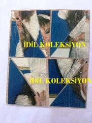 ŞARKICI BERGEN'İN ORİJİNAL FOTOĞRAFI (Bergen Sarılmışer) - 13 x 9 cm EBADINDA - ACILARIN KADINI BERGEN'İN MOZAİK ŞEKLİNDE YÜZÜNÜN ÜÇGENLERE AYRILDIĞI  ve 10 PARÇANIN BİRLEŞTİRİLDİĞİ BİR FOTOĞRAFI, 1980'LER