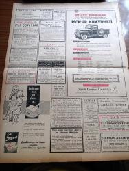 Ulus Gazetesi - 9 Şubat 1959 - Milletvekili Ödenekleri İle Emekli Dul Ve Yetim Aylıklarına Zam - Türkiye Pahalılıkta Dünya İkincisi - Kıbrıs Adası Bağımsız Cumhuriyet Mi Olacak - Buz Üstünde Yazılar Yazan Yakup Kadri Karaosmanoğlu Köşe Yazısı - Galatasaray Adalet'i 6 0 Yendi - Sivas Defterdarı Sungur Mavi İsmet İnönü'nün Elini Öptüğü İçin Elinden Ek Görevi De Alındı - Kuklalar Yazan Oktay Verel Yazı Dizisi - Tunceli Kültür Derneğinin Çayı - Melih Cevdet Hazineler İçindesin Siiri- Başkentte 24 Saat - Ankara'da Sinema ve Tiyatro Programı - Ankara İstanbul Radyosu Programı - Baykara Tutsak Çizgi Roman - Basından Özetler - Willys Overland Pick-up Kamyoneti - Sana Nebati - Talihsiz Yetime Filmi Başrolde Ahmet Tarık Tekçe Muazzez Arçay Sadri Karan - Bana Gönül Bağlama Filmi Başrolde Neriman Köksal Ekrem Bora Altan Erbulak Ve Fatma Andaç - Diş Tabibi Cemal Altan