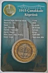 2020  YILI  1 LİRA   15 Temmuz Çanakkale Köprüsü   ÖZEL FOLDERİNDE
