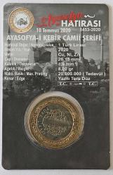 2020 Yılı 1 Lira AYASOFYA İ KEBİR CAMİİ ÖZEL FOLDERİNDE