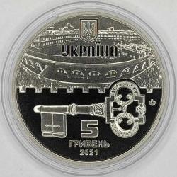 Ukrayna 2021 Kyiv Kalesi 5 Grivna Hatıra Para Proof