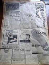 Cumhuriyet Gazetesi - 14 Aralık 1958 - Kardeşlik Zihniyeti Ve Haklar Yazan Nadir Nadi Köşe Yazısı - Alacaklı Amerikan Firmalarının Kararı - Mebus'un Bavulunda Kaçak Saatler - Üniversitede Demokrat Parti Gençlik Kolu Kuruluyor - Celal Bayar Adnan Menderes Ve Fatin Rüştü Zorlu Ankara'ya Gittiler - Doktor Jivago Yazan Boris Pasternak Yazı Dizisi Esin - Ne Ekersen Yazan Ömer Sakıp Yazı Dizisi - Basında Sorumluluk Yazan Hasan Ali Yücel Köşe Yazısı - Fezaya Dün Bir Maymun Fırlatıldı - Taşlıtarlada Bugün Muhtar Seçimleri Var - Haftanın Şakaları Yazan Burhan Felek - Habeşistanda En Çok Önem Verilen İş Yeni Mektepler Açmak - Partizan Radyo Neşriyatını Dinlemeyi Teşvik - Fenerbahçe'nin Karagümrüğü Dün 2 1 Mağlup Etti - Basketbolda Fenerbahçe Beşiktaş'ı Kadıköyspor Moda Rakiplerini Yendiler - Bugünkü Voleybol Maçları - Balina Ökçe Ve Tabanları