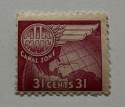 Amerika Birleşik Devletleri Pulu - USA Stamp - Mektup Zarfından Kesilmiş / Postadan Geçmiş Pul Filateli - KANAL ZONE, 31 PARA - YABANCI PULLAR, NOSTALJİK DOĞUM GÜNÜ HEDİYESİ
