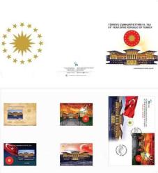 2014 TÜRKİYE CUMHURİYETİNİN 91. YILI NUMARALI BLOKLU EKSİKSİZ PORTFÖY