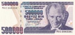 7. Emisyon M02 Serisi Seri Sonu 500.000 Türk Lirası