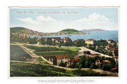 [KARTPOSTAL / OSMANLI DÖNEMİ - İSTANBUL - ADALAR] Büyükada'dan Heybeliada'nın görünüşü - Salut de Halki Vue prise de Prinkipo Iles des Princes