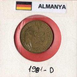 ALMANYA 10 PFENNIG 1981D