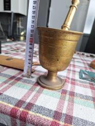 Eski Pirinç Döküm Havan