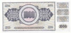 YUGOSLAVYA 1000 Dinar, 1981 ÇİL