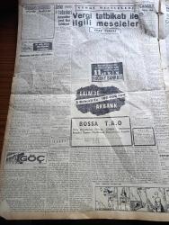 Cumhuriyet Gazetesi - 1 Ekim 1958 - Dünkü Bildiri Yazan Nadir Nadi Köşe Yazısı - Amerikan Hazine Bakanı Robert Anderson Dün Geldi - Kıbrıs Planı Bugün Yürürlüğe Giriyor - Elektrik ve Nakil Vasıtalarına Zam - Artan Devletlerin Grubuna Türkiye Dahil Değil - Adnan Menderes De Gaulle'ü Tebrik etti - Yarbay Vedat Dora'da Dumlupınar'a Dalacak - Meşhur Müzisyen Nadia Boulanger İstanbul'a Geldi - Mübarek Resim Saidi Nursi'nin Resimleri Eskişehir'de El Altından 50 Şer Liraya Satılıyor - Başbakan Adnan Menderes Geliyor Diye Konulan Lambaların Sonradan Kaldırılıyor - Göç Yazan Necip Alsan Yazı Dizisi - Osmanlı Donanmasının Tarihinde Karanlık Sayfalar Yazan Cemalettin Saraçoğlu Yazı Dizisi - Adana Şehir Tiyatrosu Dün Gece Açıldı - Burhan Felek Köşe Yazısı - Pamir Mektep Gemisi Faciasına Ait Yeni Tafsilat - Futbol Federasyonu Molnar'ı Şikayet Edecek - Ankara İstanbul Etaplı Bisiklet Yarışı Sona Erdi - Nezir Sonakın Birinci Oldu - Fenerbahçe İle Beşiktaş'ın Dün De Çalıştılar