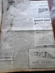 Cumhuriyet Gazetesi - 1 Ekim 1958 - Dünkü Bildiri Yazan Nadir Nadi Köşe Yazısı - Amerikan Hazine Bakanı Robert Anderson Dün Geldi - Kıbrıs Planı Bugün Yürürlüğe Giriyor - Elektrik ve Nakil Vasıtalarına Zam - Artan Devletlerin Grubuna Türkiye Dahil Değil - Adnan Menderes De Gaulle'ü Tebrik etti - Yarbay Vedat Dora'da Dumlupınar'a Dalacak - Meşhur Müzisyen Nadia Boulanger İstanbul'a Geldi - Mübarek Resim Saidi Nursi'nin Resimleri Eskişehir'de El Altından 50 Şer Liraya Satılıyor - Başbakan Adnan Menderes Geliyor Diye Konulan Lambaların Sonradan Kaldırılıyor - Göç Yazan Necip Alsan Yazı Dizisi - Osmanlı Donanmasının Tarihinde Karanlık Sayfalar Yazan Cemalettin Saraçoğlu Yazı Dizisi - Adana Şehir Tiyatrosu Dün Gece Açıldı - Burhan Felek Köşe Yazısı - Pamir Mektep Gemisi Faciasına Ait Yeni Tafsilat - Futbol Federasyonu Molnar'ı Şikayet Edecek - Ankara İstanbul Etaplı Bisiklet Yarışı Sona Erdi - Nezir Sonakın Birinci Oldu - Fenerbahçe İle Beşiktaş'ın Dün De Çalıştılar