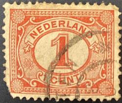 Hollanda Pulu - Nederland Stamp -  Mektup Zarfından Kesilmiş  / Postadan Geçmiş Pul Filateli - DAMGALI - HOLLANDA PULU , 1 PARA - YABANCI PULLAR-NOSTALJİK DOĞUM GÜNÜ HEDİYESİ