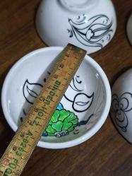 Kütahya el boyama porselen kase mini 8 cm 4 lü