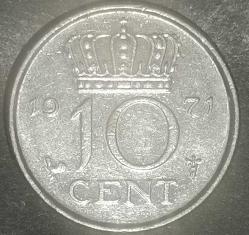 HOLLANDA 1971   10  CENT