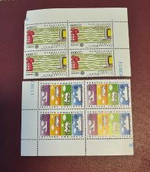 1988 EUROPA CEPT 4lü blok köşe MNH