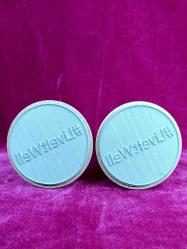 BİR ÇİFT KULLANILMAMIŞ İNGİLİZCE YAZILI AHŞAP KAŞE MÜHÜR