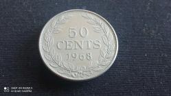 1968 LİBERYA 50 CENTS