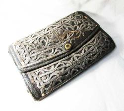 19.yy OSMANLI AzıNLıK SIRMALI DERİ El ÇaNTaSı.....