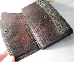 19.yy OSMANLI AzıNLıK SIRMALI DERİ El ÇaNTaSı.....