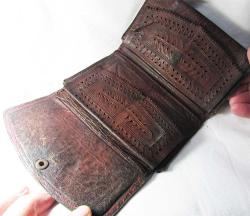 19.yy OSMANLI AzıNLıK SIRMALI DERİ El ÇaNTaSı.....