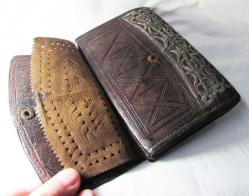 19.yy OSMANLI AzıNLıK SIRMALI DERİ El ÇaNTaSı.....