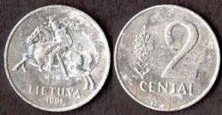 LİTVANYA 2 CENTAI 1991