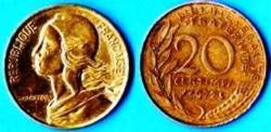 FRANSA 20 CENTIMES 1972