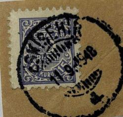 Türk Pulu - Turkish Stamp - Mektup Zarfından Kesilmiş / Postadan Geçmiş Pul Filateli - Eskişehir 11 Eylül 1948 Damgalı, RESMİ DAMGA PULU, 15 KURUŞ - Türkiye Cumhuriyeti - NOSTALJİK DOĞUM GÜNÜ HEDİYESİ