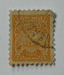 Türk Pulu - Turkish Stamp - Mektup Zarfından Kesilmiş / Postadan Geçmiş Pul Filateli - Damgalı, RESMİ DAMGA PULU, 3 KURUŞ - Türkiye Cumhuriyeti - NOSTALJİK DOĞUM GÜNÜ HEDİYESİ
