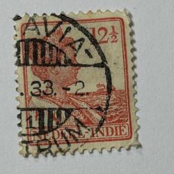 Hollanda Pulu - Nederland Stamp - Mektup Zarfından Kesilmiş / Postadan Geçmiş Pul Filateli - ELIZABETH TEMALI, 12 PARA - YABANCI PULLAR - NOSTALJİK DOĞUM GÜNÜ HEDİYESİ