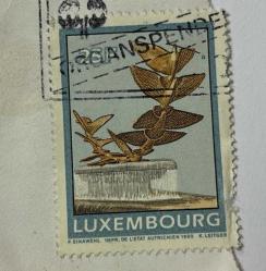 Lüksemburg Pulu - Luxembourg stamp - Mektup Zarfından Kesilmiş / Postadan Geçmiş Pul Filateli - LÜKSEMBURG PULU, 25 PARA - YABANCI PULLAR, NOSTALJİK DOĞUM GÜNÜ HEDİYESİ