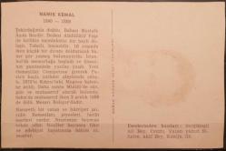 PC.680 NAMIK KEMAL EDEBİYATÇILAR YAZARLAR SERİSİ ARKA KISMI BİYOGRAFİK BİLGİLER İÇEREN RENKLİ ÇİZİM KARTPOSTAL DOĞAN KARDEŞ YAYINLARI