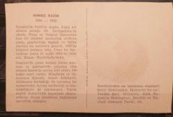 PC.694 AHMED RASİM EDEBİYATÇILAR YAZARLAR SERİSİ ARKA KISMI BİYOGRAFİK BİLGİLER İÇEREN RENKLİ ÇİZİM KARTPOSTAL DOĞAN KARDEŞ YAYINLARI